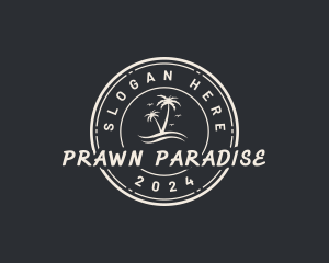 Beach Island Paradise logo design