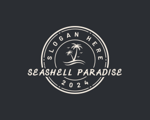 Beach Island Paradise logo design