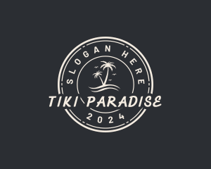 Beach Island Paradise logo design