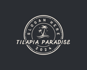 Beach Island Paradise logo design