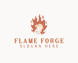 Roast Chicken Barbecue logo design