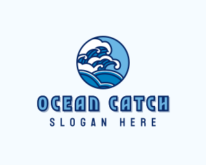 Ocean Tide Wave logo design