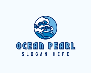 Ocean Tide Wave logo design