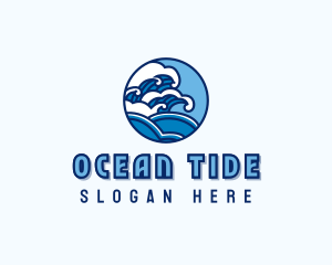 Ocean Tide Wave logo design