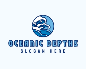 Ocean Tide Wave logo design