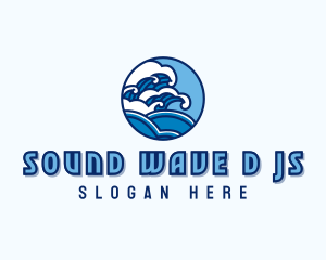 Ocean Tide Wave logo design