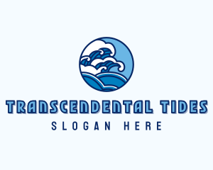 Ocean Tide Wave logo design