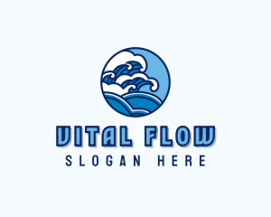 Ocean Tide Wave logo design