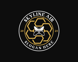 Bee Honeycomb Eco logo
