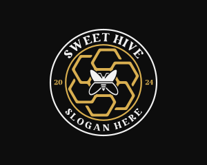 Bee Honeycomb Eco logo