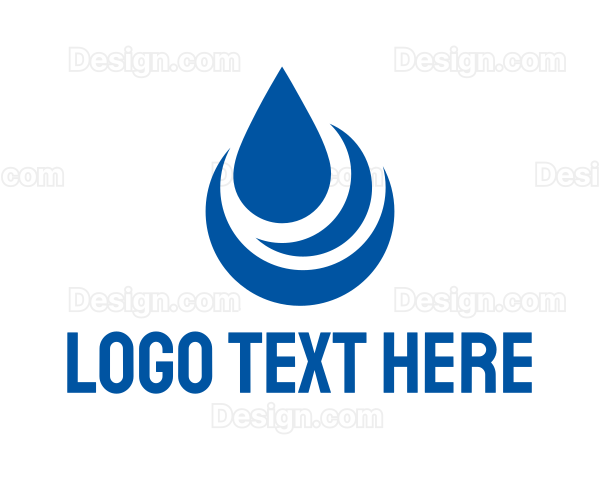 Blue Purified Waterdrop Logo