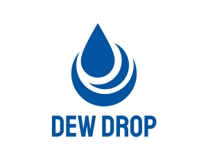 Blue Purified Waterdrop  logo design