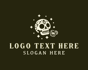 Indie - Skull Pub Cocktail logo design