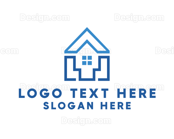 Geometric Construction House Logo