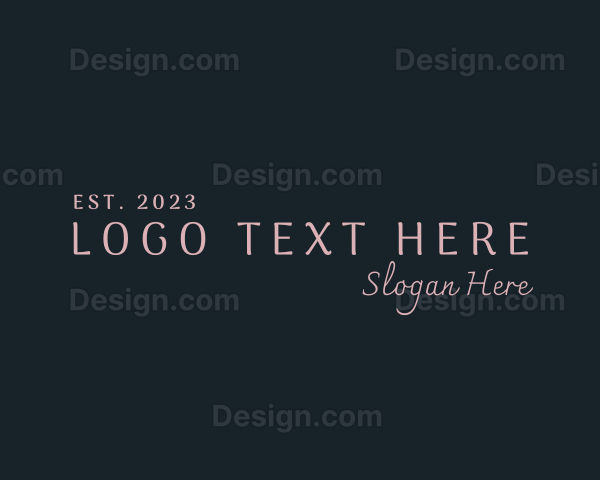 Elegant Signature Cosmetic Wordmark Logo