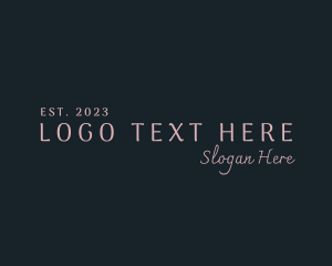 Elegant Signature Cosmetic Wordmark logo