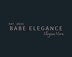 Elegant Signature Cosmetic Wordmark logo design