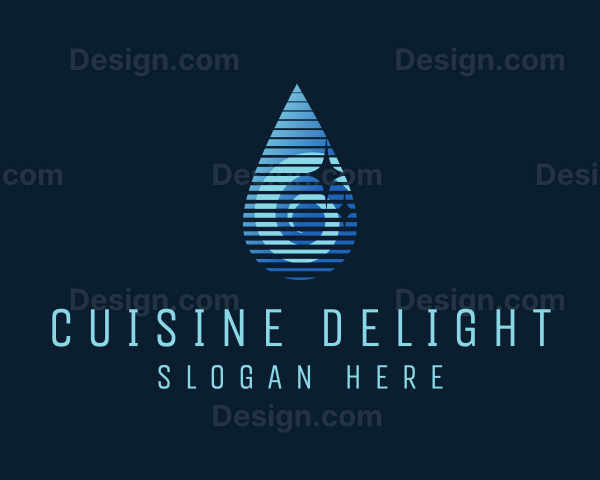 Gradient Water Droplet Logo