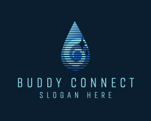 Gradient Water Droplet Logo