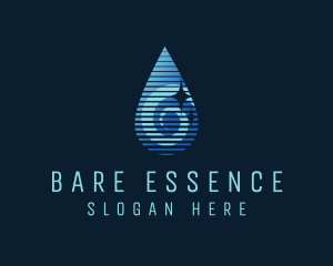 Gradient Water Droplet logo design