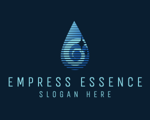 Gradient Water Droplet logo design