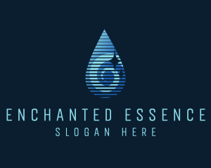 Gradient Water Droplet logo design