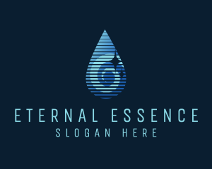 Gradient Water Droplet logo design