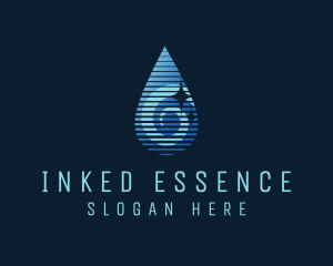 Gradient Water Droplet logo design