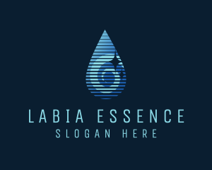 Gradient Water Droplet logo design