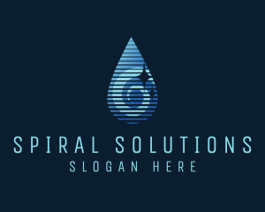 Gradient Water Droplet logo design