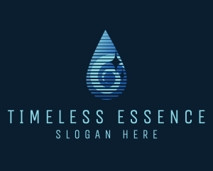 Gradient Water Droplet logo design