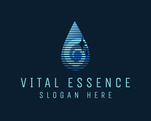 Gradient Water Droplet logo design