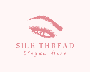 Pink Eyelash Beautician logo design