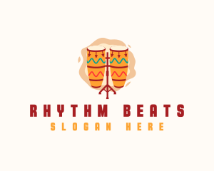 African Conga Drum Instrument logo