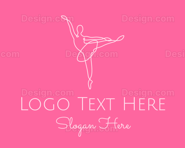 Elegant Ballerina Twirl Logo