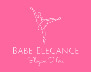 Elegant Ballerina Twirl logo design