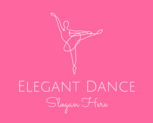 Elegant Ballerina Twirl logo design