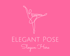 Elegant Ballerina Twirl logo design