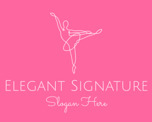 Elegant Ballerina Twirl logo design