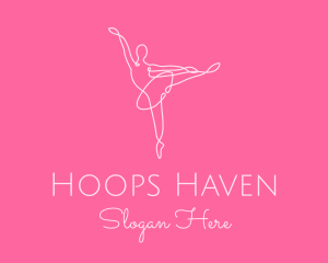 Elegant Ballerina Twirl logo design