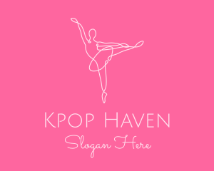 Elegant Ballerina Twirl logo design