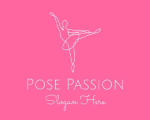 Elegant Ballerina Twirl logo design