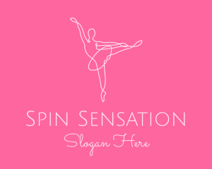 Elegant Ballerina Twirl logo design