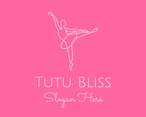 Elegant Ballerina Twirl logo design