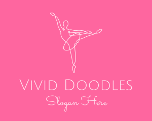 Elegant Ballerina Twirl logo design