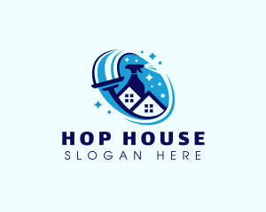 House Cleaning Janitorial logo design