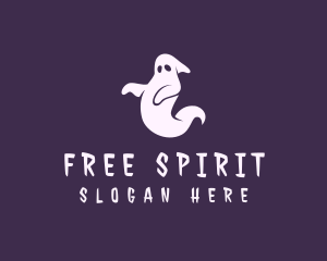 Spooky Ghost Halloween logo design