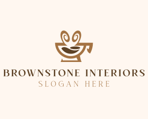 Brown Aromatic Coffee Cafe logo