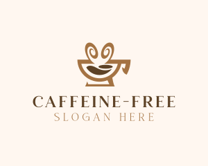 Brown Aromatic Coffee Cafe logo design