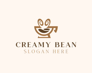 Brown Aromatic Coffee Cafe logo